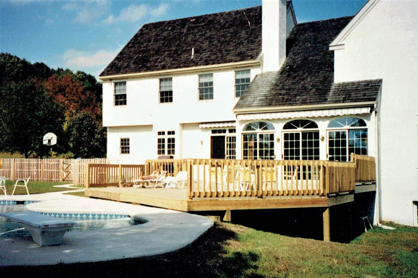 a pressure treated deck in media, pa 19063 constructed by deluca construction